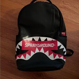 Sprayground Black and Red Graphic Backpack